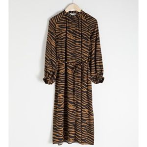 & Other Stories Belted Zebra Print Dress 6